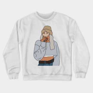 FALL GIRL BEANIE Crewneck Sweatshirt